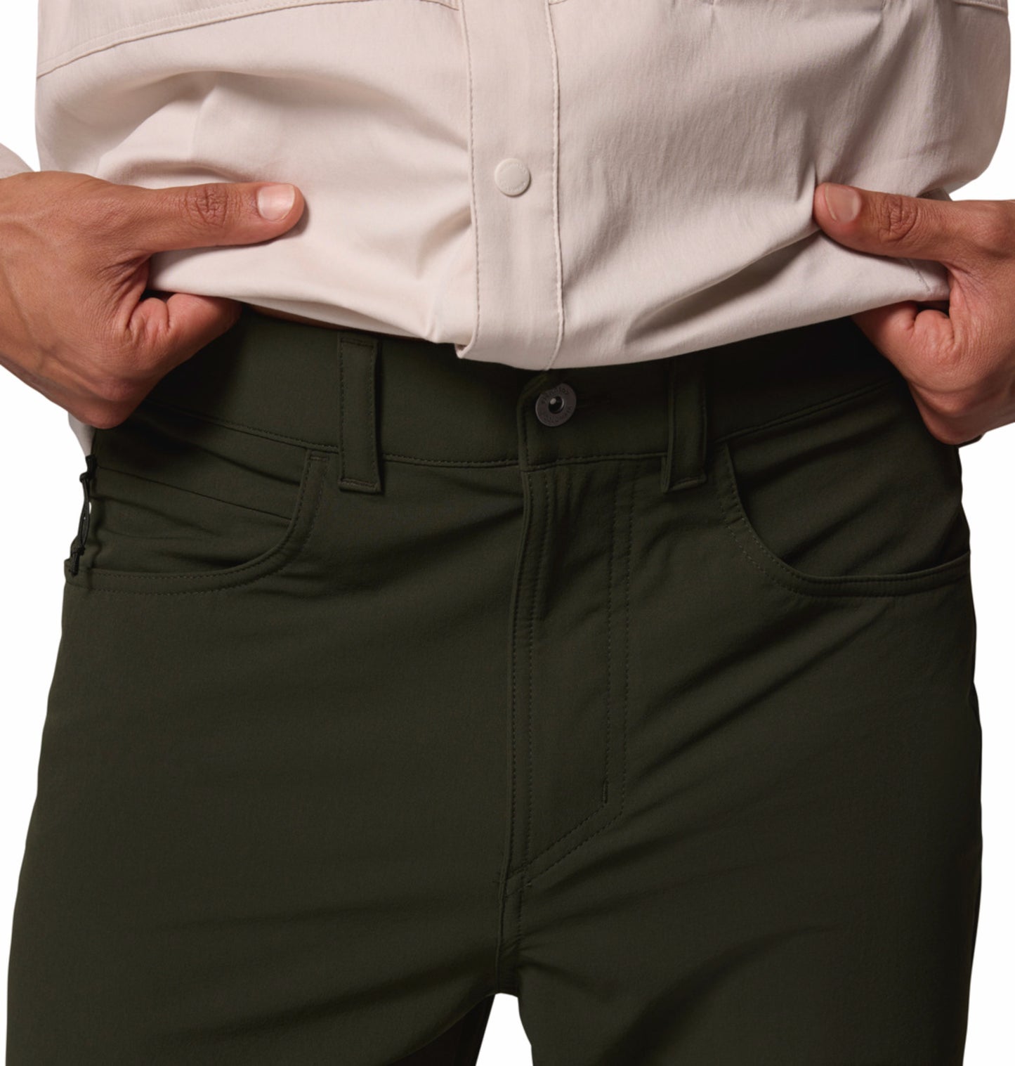 Columbia Men Green Omni-Shield Roc Tech 5 Pocket Pant