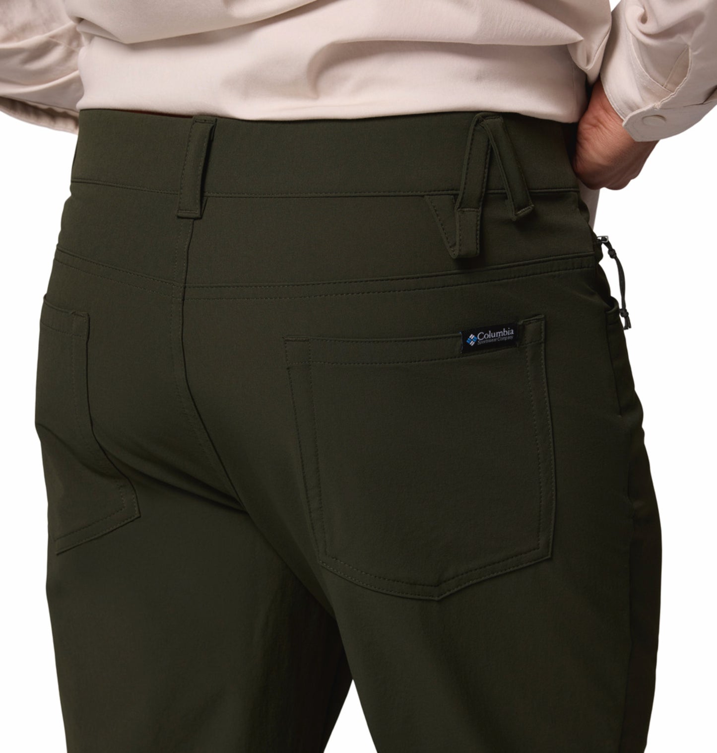 Columbia Men Green Omni-Shield Roc Tech 5 Pocket Pant