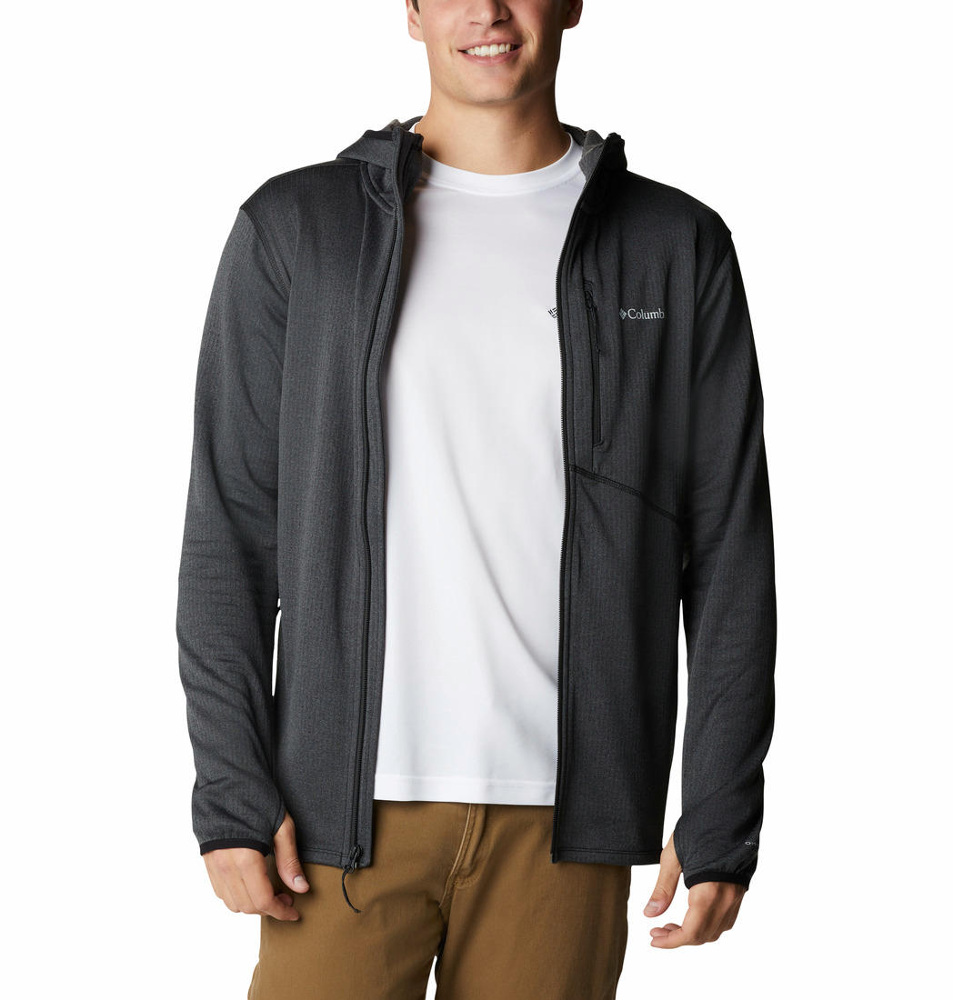 Columbia Men Black Park View Fleece Full Zip Hoodie Fleece Top