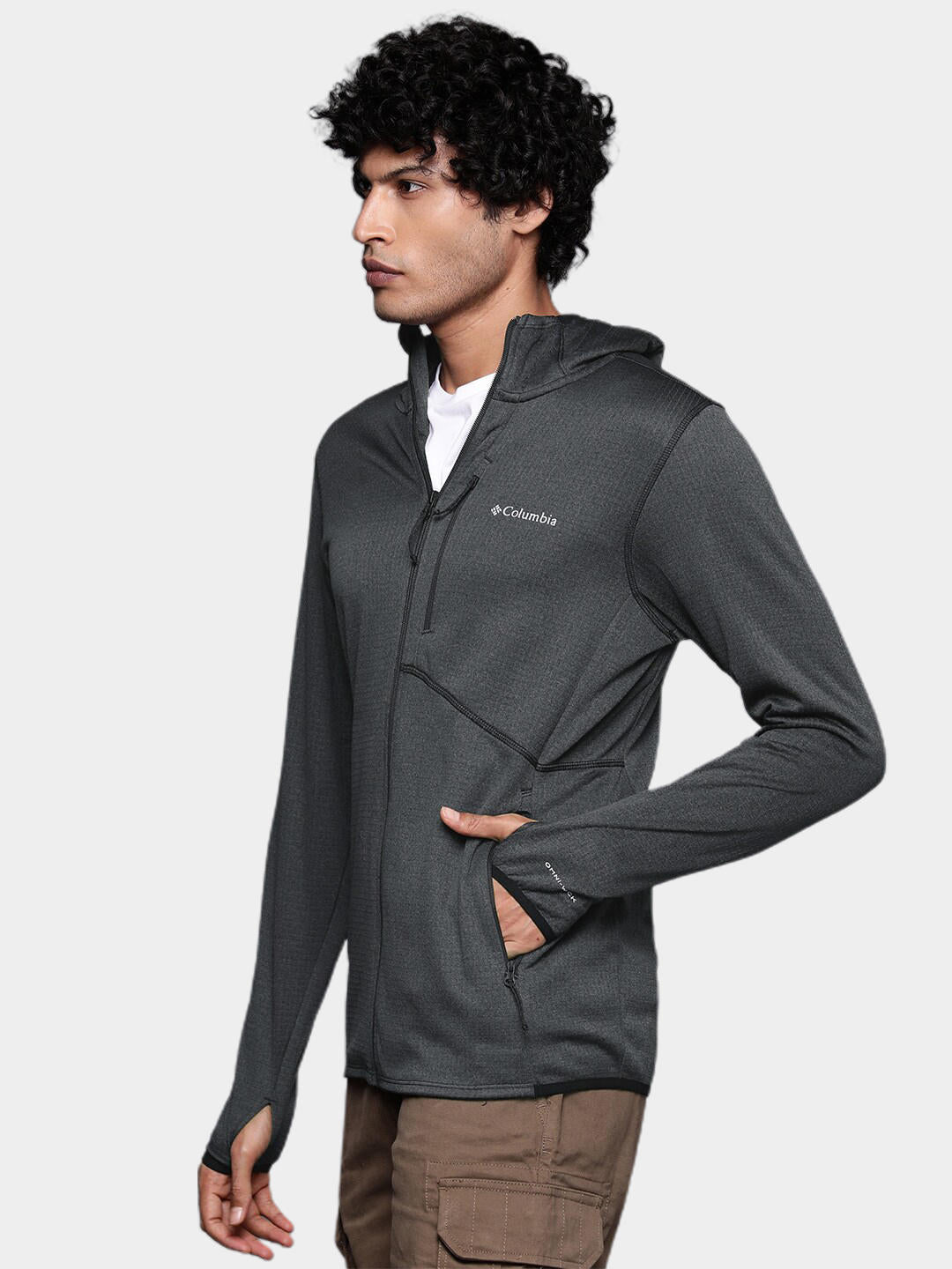 Columbia Men Black Park View Fleece Full Zip Hoodie Fleece Top
