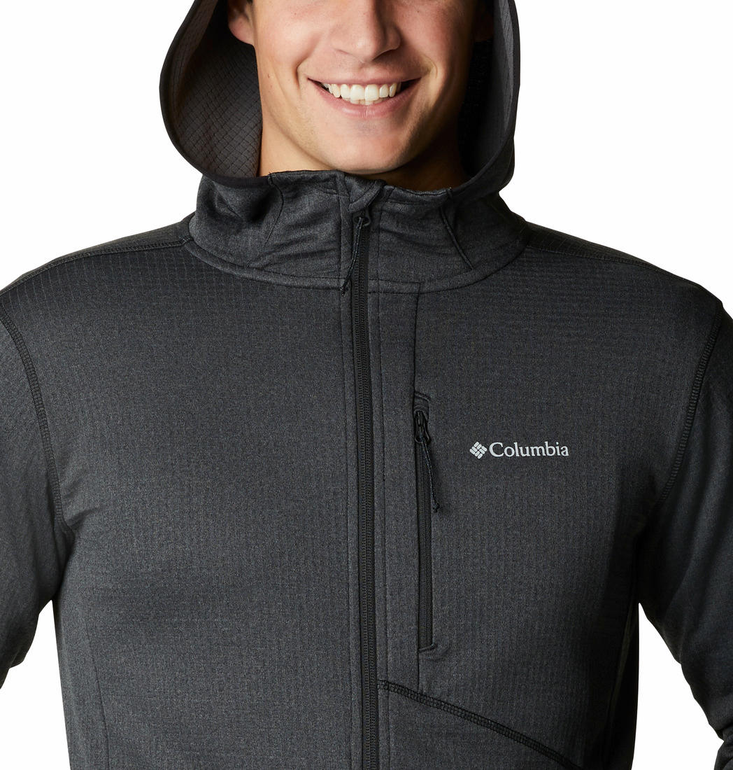 Columbia Men Black Park View Fleece Full Zip Hoodie Fleece Top