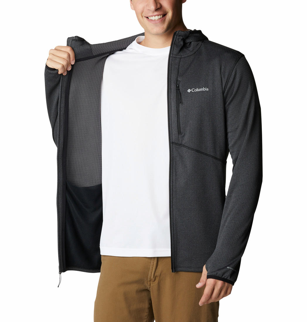 Columbia Men Black Park View Fleece Full Zip Hoodie Fleece Top