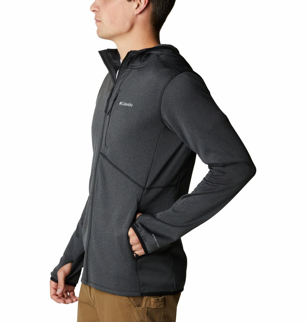 Columbia Men Black Park View Fleece Full Zip Hoodie Fleece Top