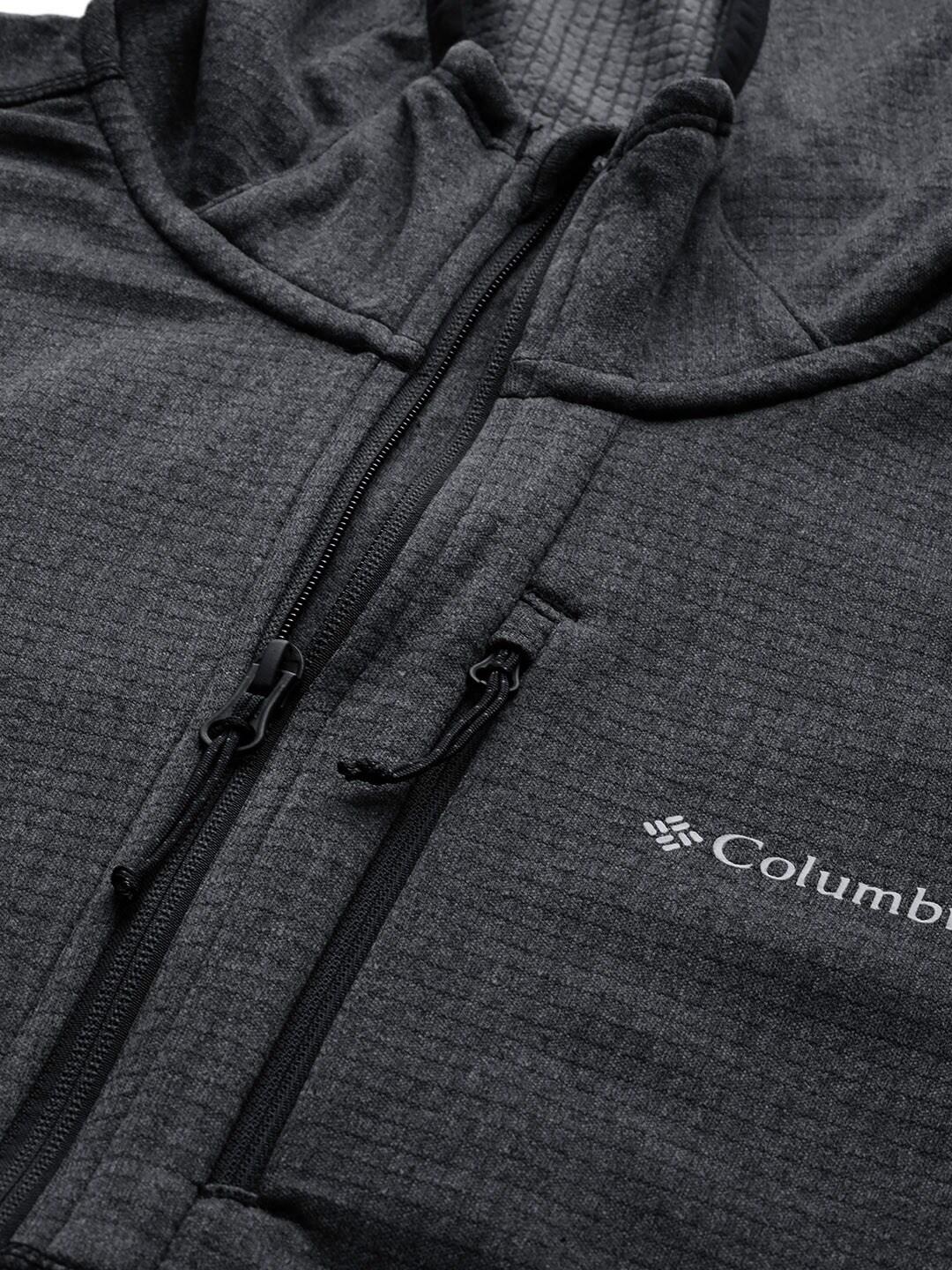 Columbia Men Black Park View Fleece Full Zip Hoodie Fleece Top