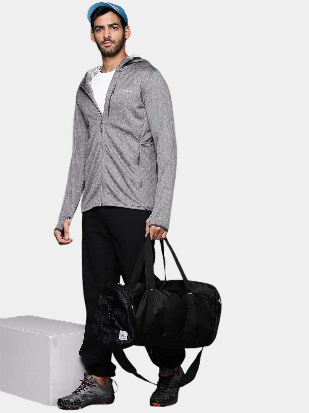 Columbia Men Grey Park View Fleece Full Zip Hoodie