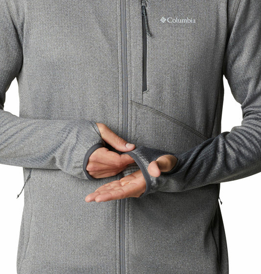 Columbia Men Grey Park View Fleece Full Zip Hoodie