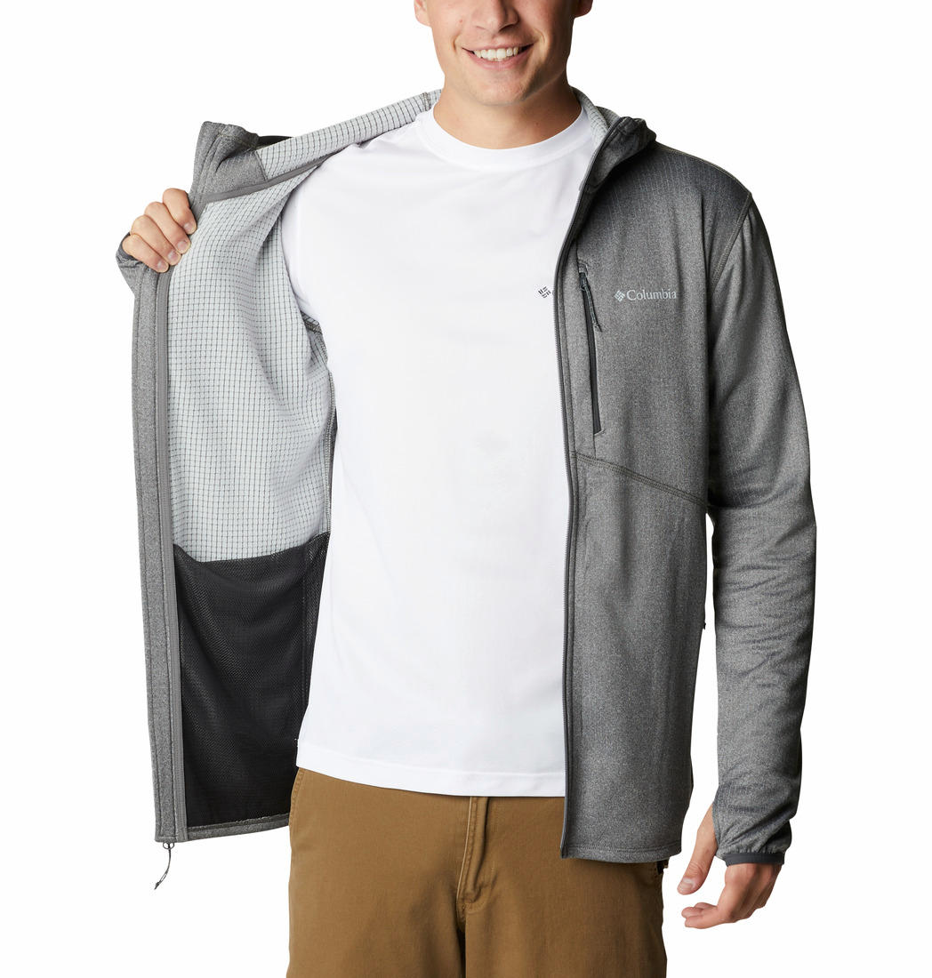 Columbia Men Grey Park View Fleece Full Zip Hoodie