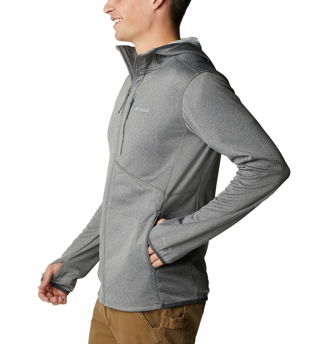 Columbia Men Grey Park View Fleece Full Zip Hoodie