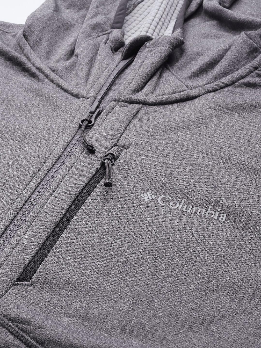 Columbia Men Grey Park View Fleece Full Zip Hoodie