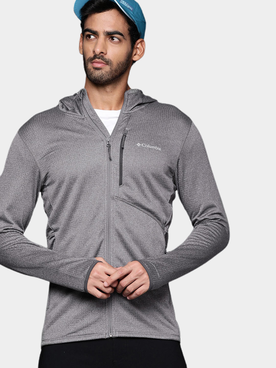 Columbia Men Grey Park View Fleece Full Zip Hoodie