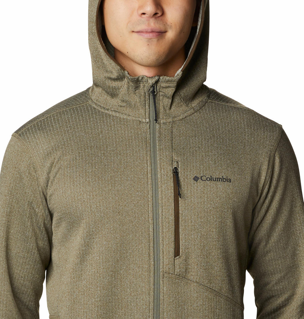 Columbia Men Green Park View Fleece Full Zip Hoodie