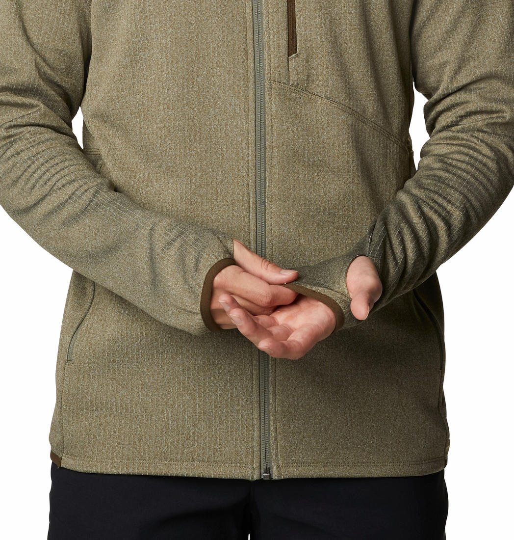 Columbia Men Green Park View Fleece Full Zip Hoodie