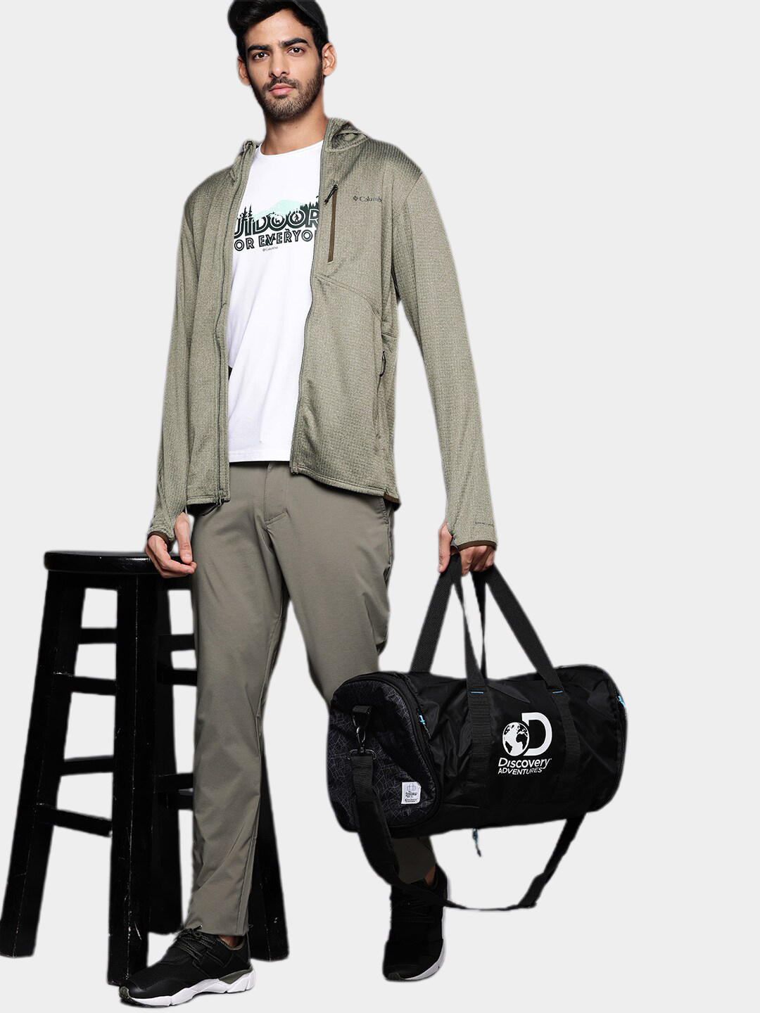 Columbia Men Green Park View Fleece Full Zip Hoodie