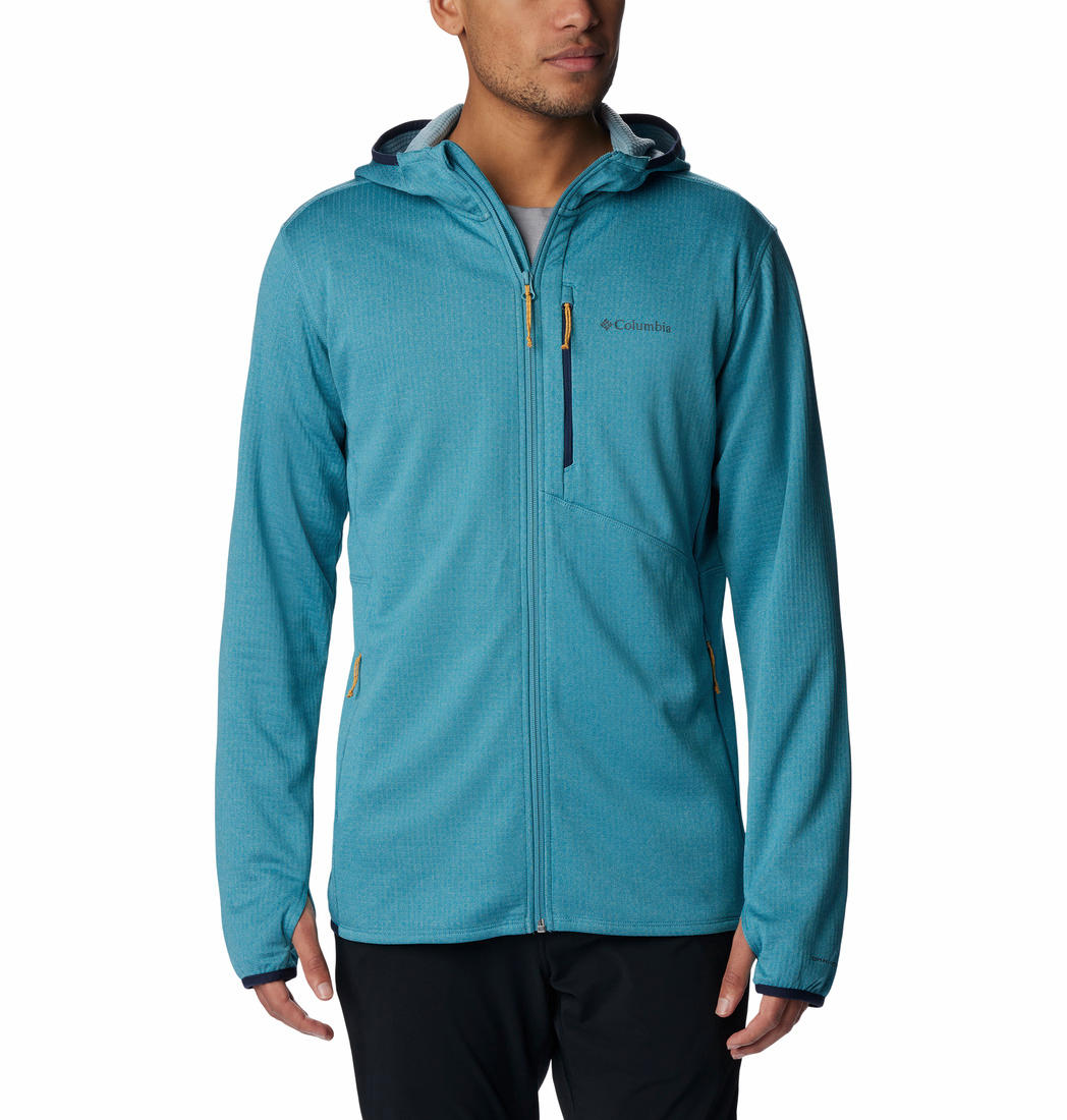 Columbia Men Blue Park View Fleece Full Zip Hoodie Fleece Top
