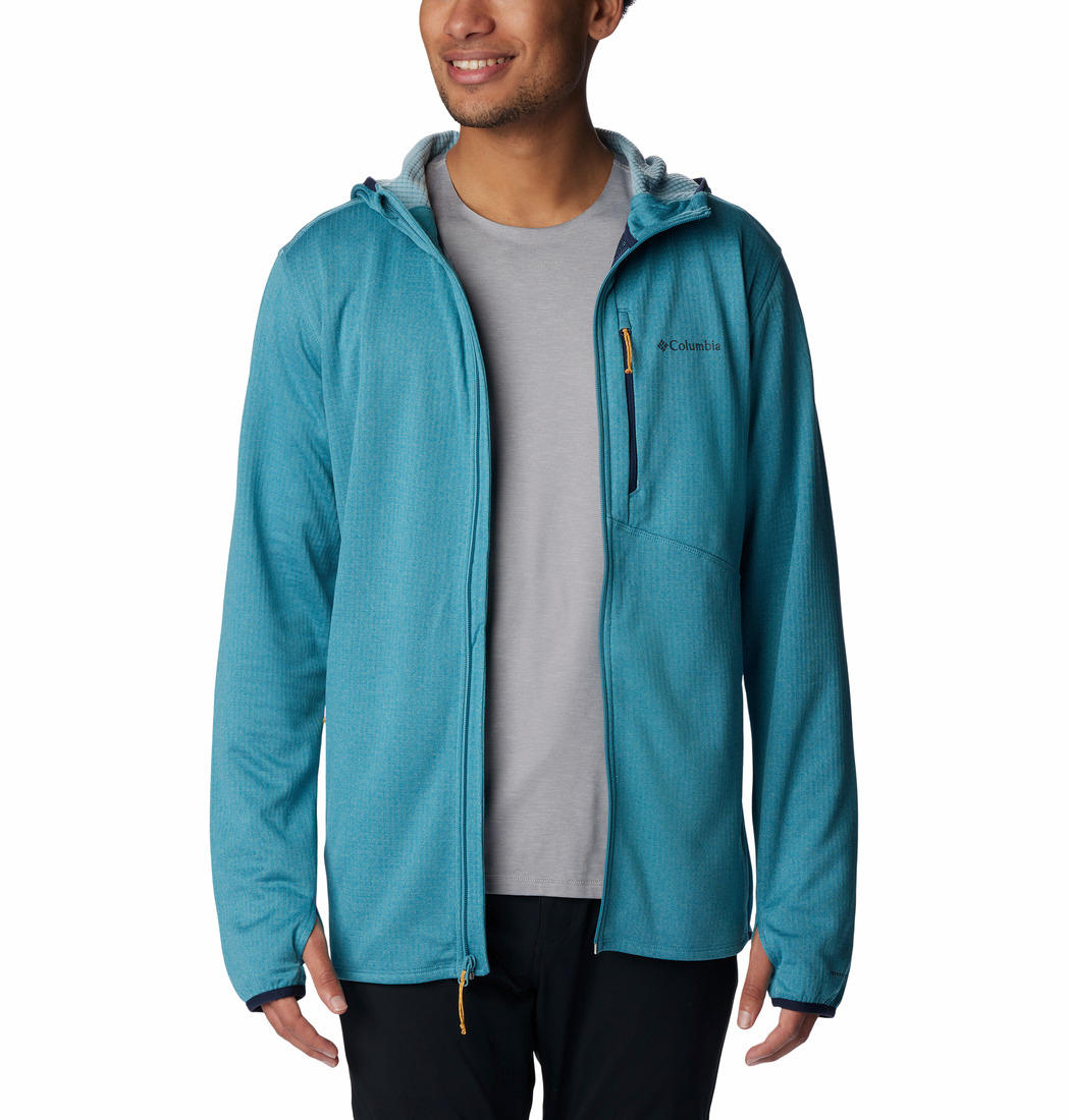 Columbia Men Blue Park View Fleece Full Zip Hoodie