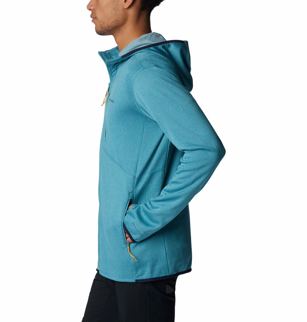 Columbia Men Blue Park View Fleece Full Zip Hoodie Fleece Top
