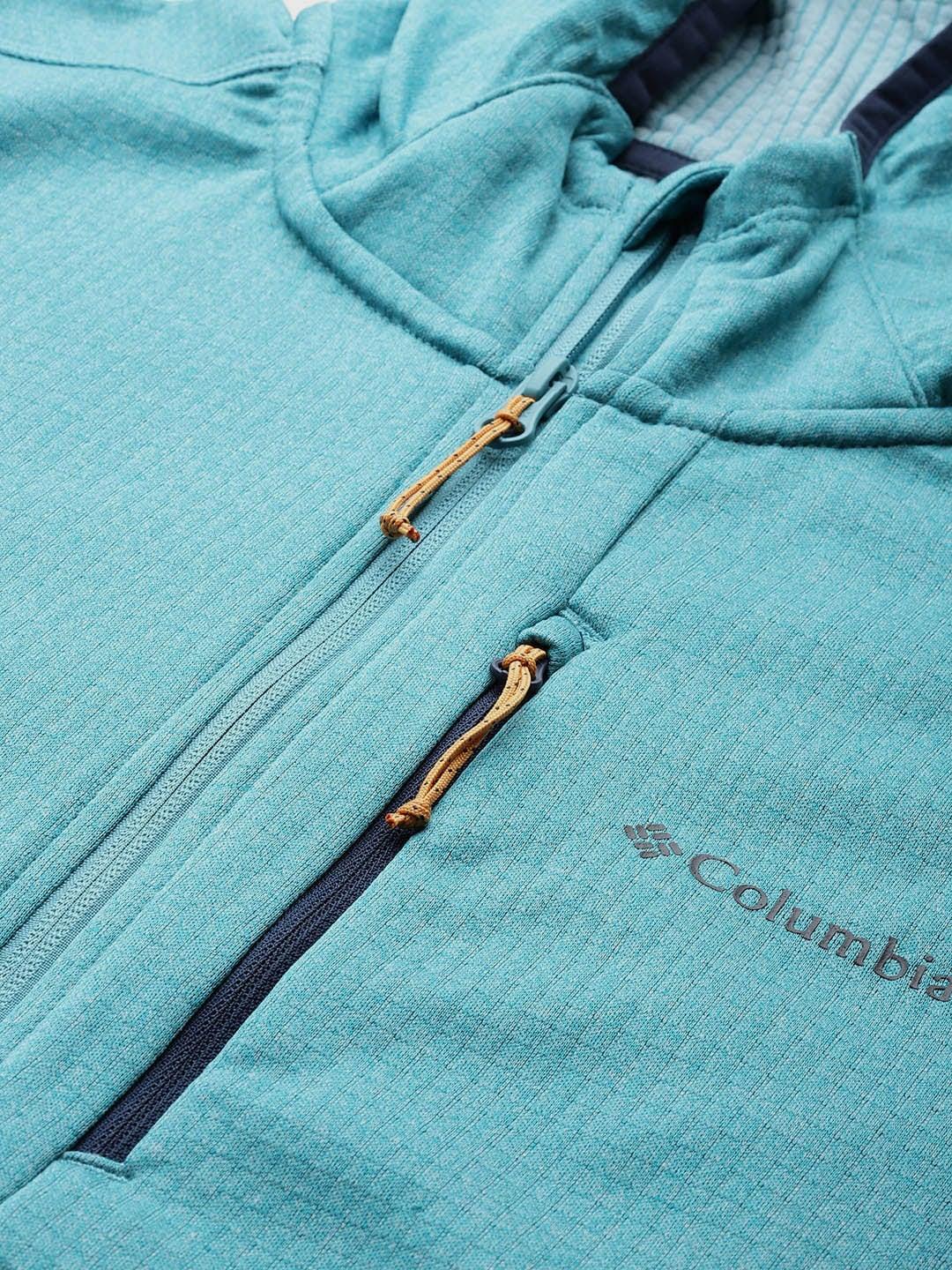 Columbia Men Blue Park View Fleece Full Zip Hoodie Fleece Top