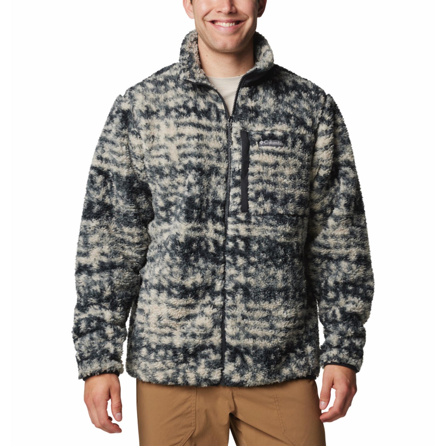 Columbia Mens Brown Winter Pass Printed Fleece II Jacket