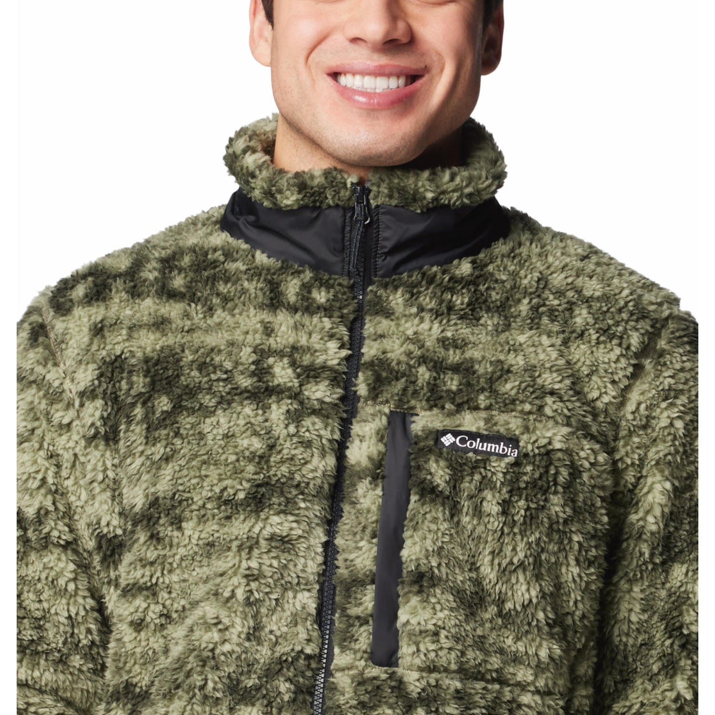 Columbia Mens Green Winter Pass Printed Fleece II Jacket