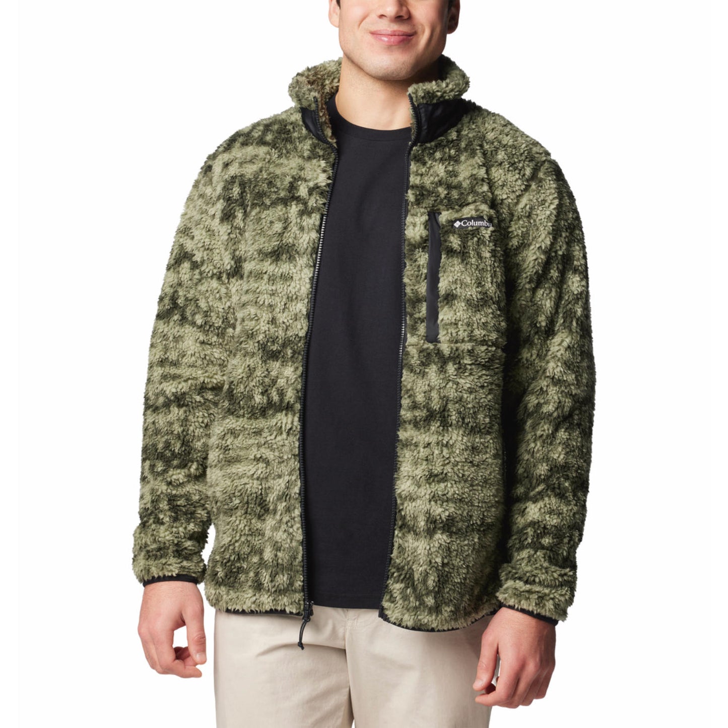 Columbia Mens Green Winter Pass Printed Fleece II Jacket