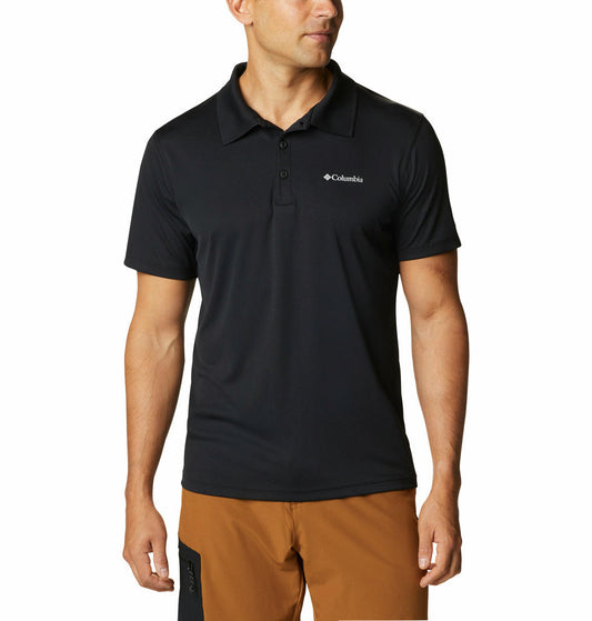 Columbia Men Black Zero Rules Polo T-Shirt