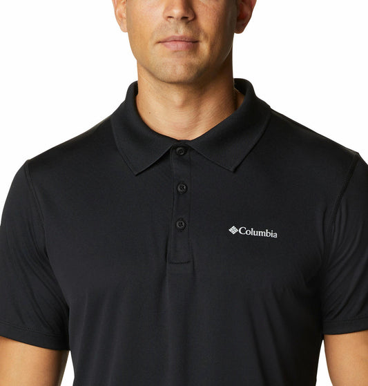 Columbia Men Black Zero Rules Polo T-Shirt