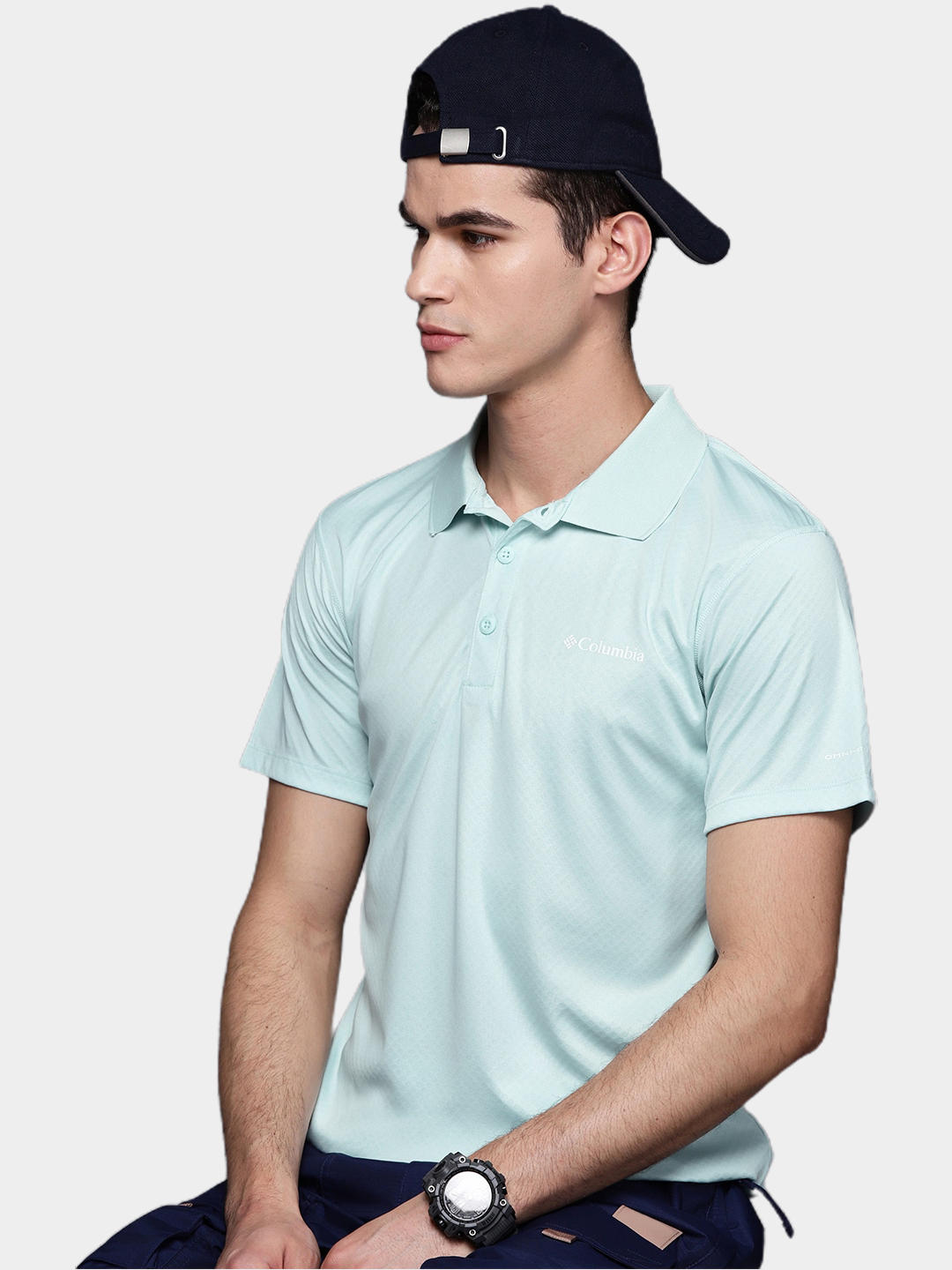 Columbia Men Blue Zero Rules Polo T-Shirt
