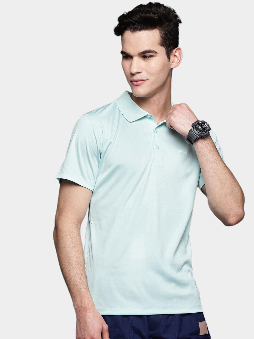 Columbia Men Blue Zero Rules Polo T-Shirt