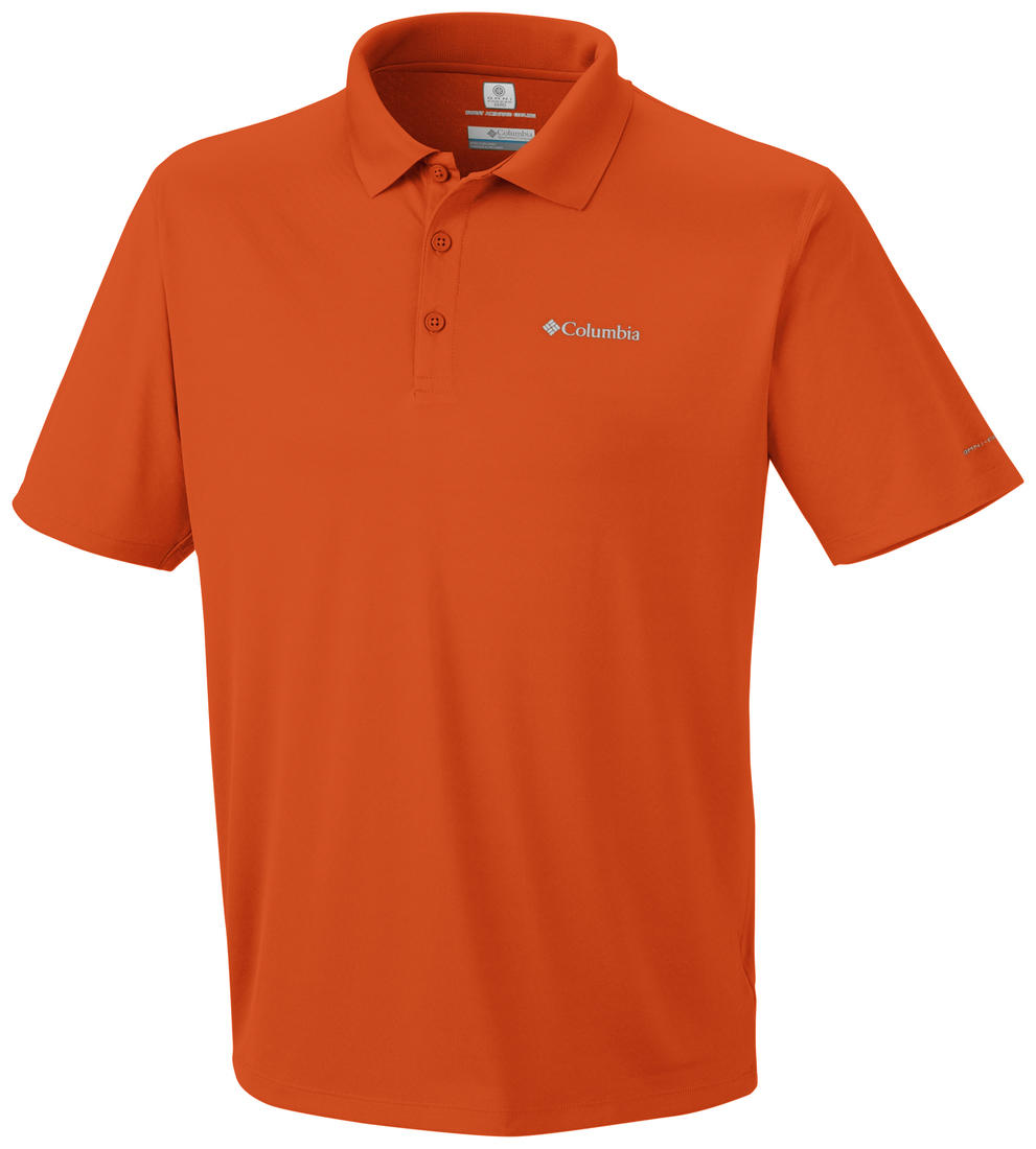 Columbia Men Orange Zero Rules Polo T-Shirt