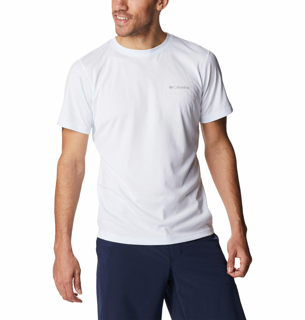 Columbia Men White Zero Rules Short Sleeve T-Shirt