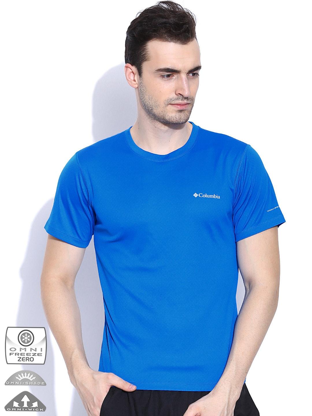 Columbia Men Blue Zero Rules Short Sleeve Shirt (Sun Protection)