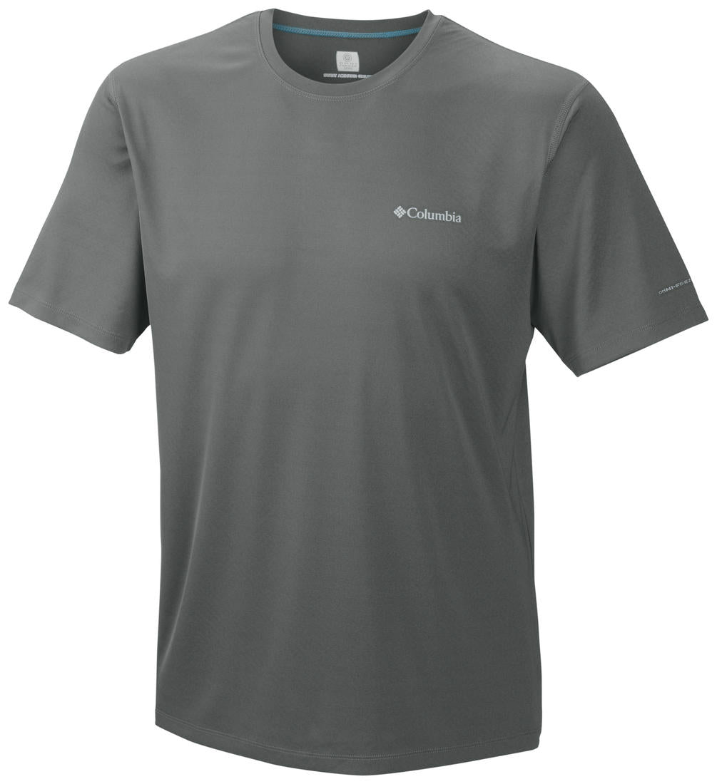 Columbia Men Red Zero Rules Short Sleeve Shirt (Sun Protection)