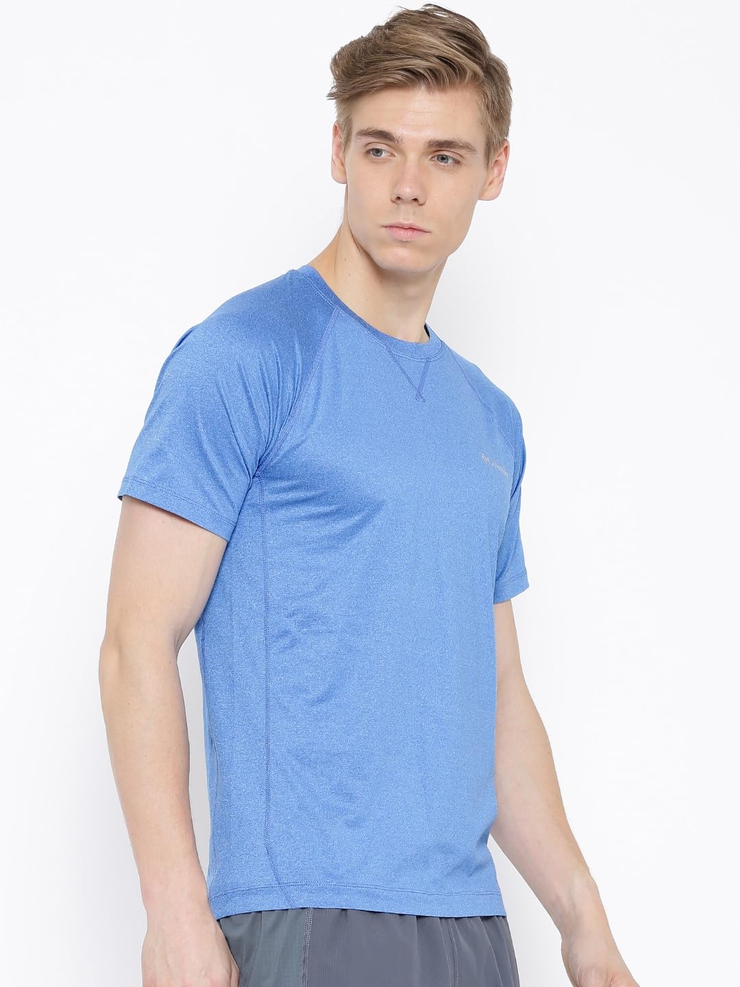 Columbia Men Blue High and Dry II Short Sleeve Shirt (Sun Protection)