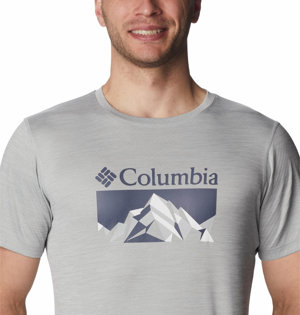 Columbia Men Grey Zero Rules Short Sleeve Graphic T-Shirt