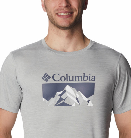Columbia Men Grey Zero Rules Short Sleeve Graphic T-Shirt