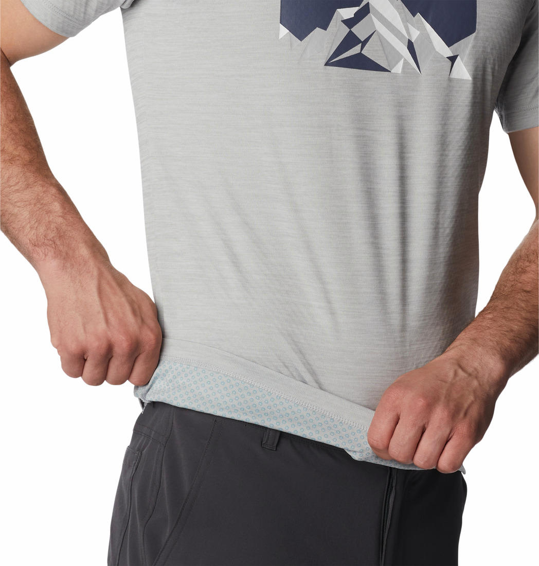 Columbia Men Grey Zero Rules Short Sleeve Graphic T-Shirt