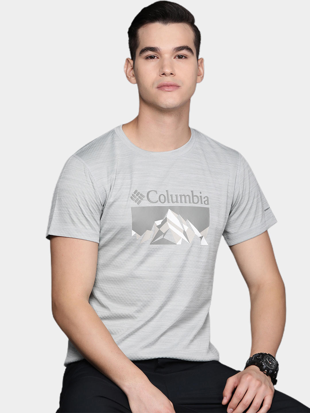 Columbia Men Grey Zero Rules Short Sleeve Graphic T-Shirt