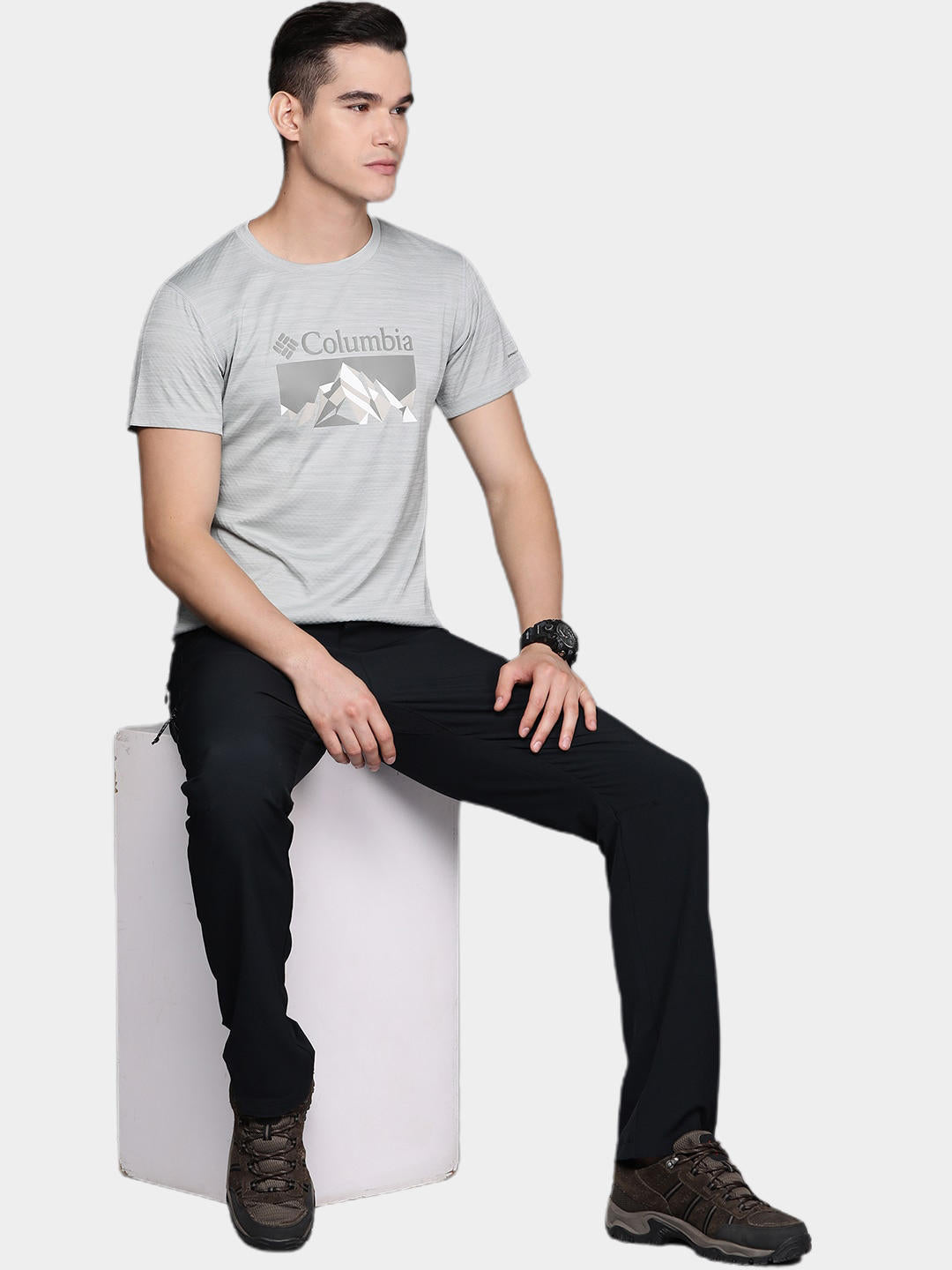 Columbia Men Grey Zero Rules Short Sleeve Graphic T-Shirt