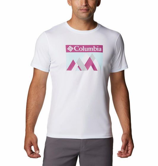 Columbia Men White Zero Rules Short Sleeve Graphic T-Shirt