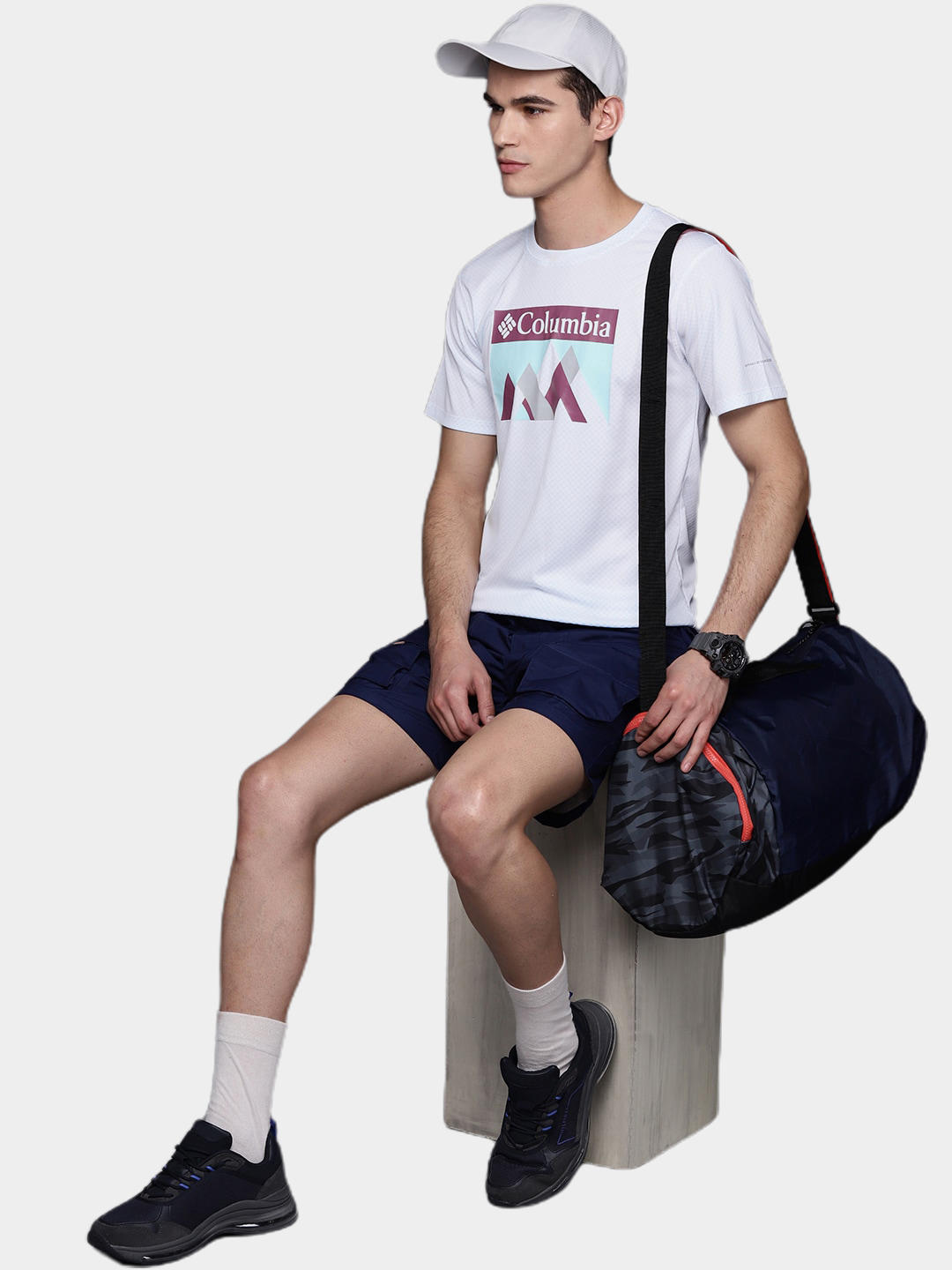 Columbia Men White Zero Rules Short Sleeve Graphic T-Shirt