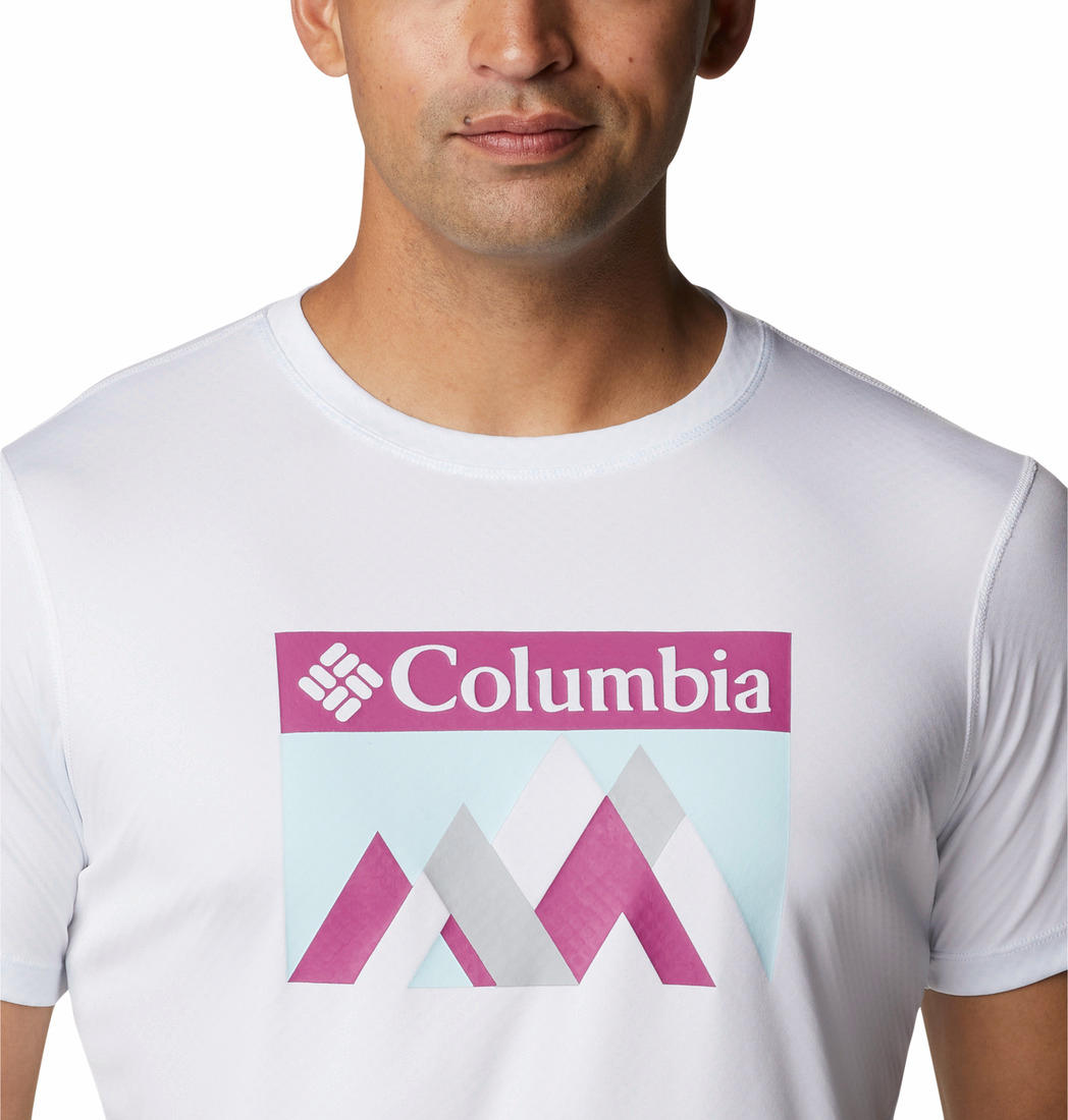 Columbia Men White Zero Rules Short Sleeve Graphic T-Shirt