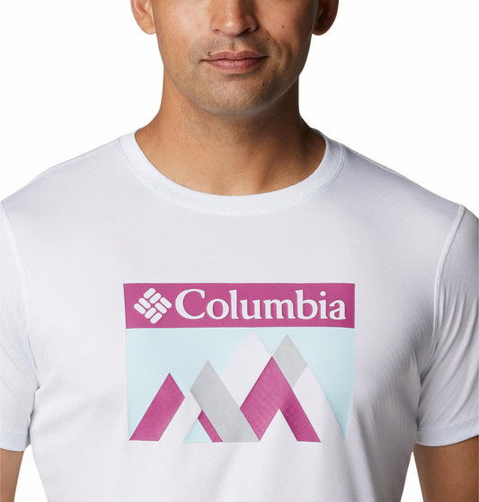 Columbia Men White Zero Rules Short Sleeve Graphic T-Shirt
