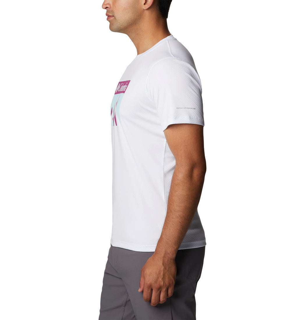 Columbia Men White Zero Rules Short Sleeve Graphic T-Shirt