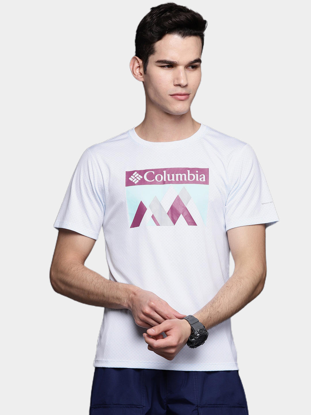Columbia Men White Zero Rules Short Sleeve Graphic T-Shirt
