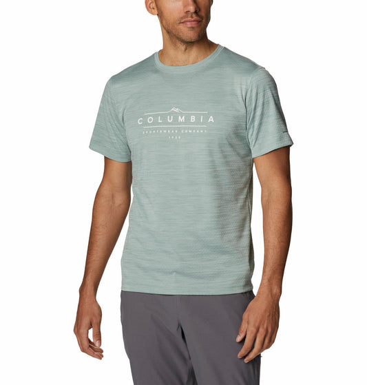 Columbia Men Green Zero Rules Short Sleeve Graphic T-Shirt
