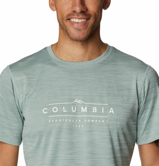 Columbia Men Green Zero Rules Short Sleeve Graphic T-Shirt