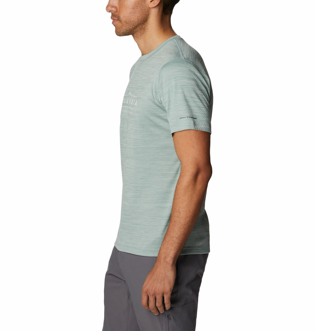 Columbia Men Green Zero Rules Short Sleeve Graphic T-Shirt