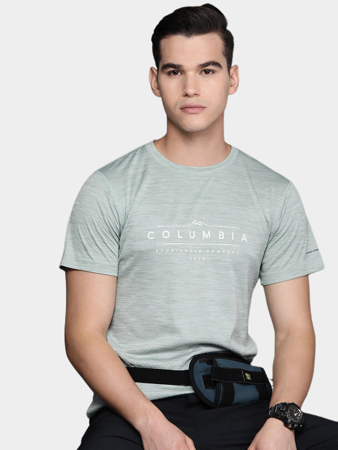 Columbia Men Green Zero Rules Short Sleeve Graphic T-Shirt