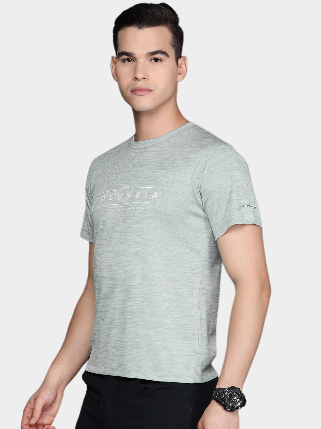 Columbia Men Green Zero Rules Short Sleeve Graphic T-Shirt