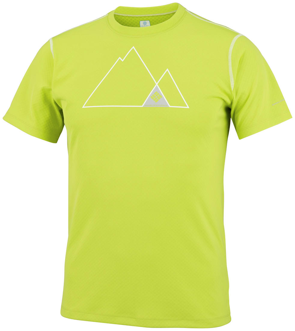 Columbia Men Green Zero Rules Short Sleeve Graphic T-Shirt